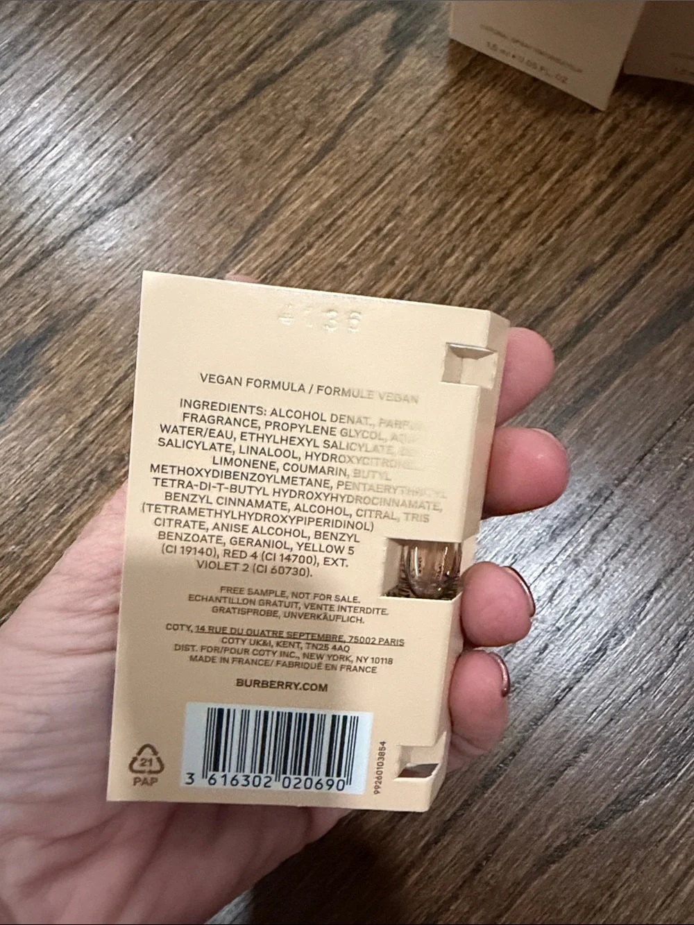 Burberry Goddess set of 5 samples